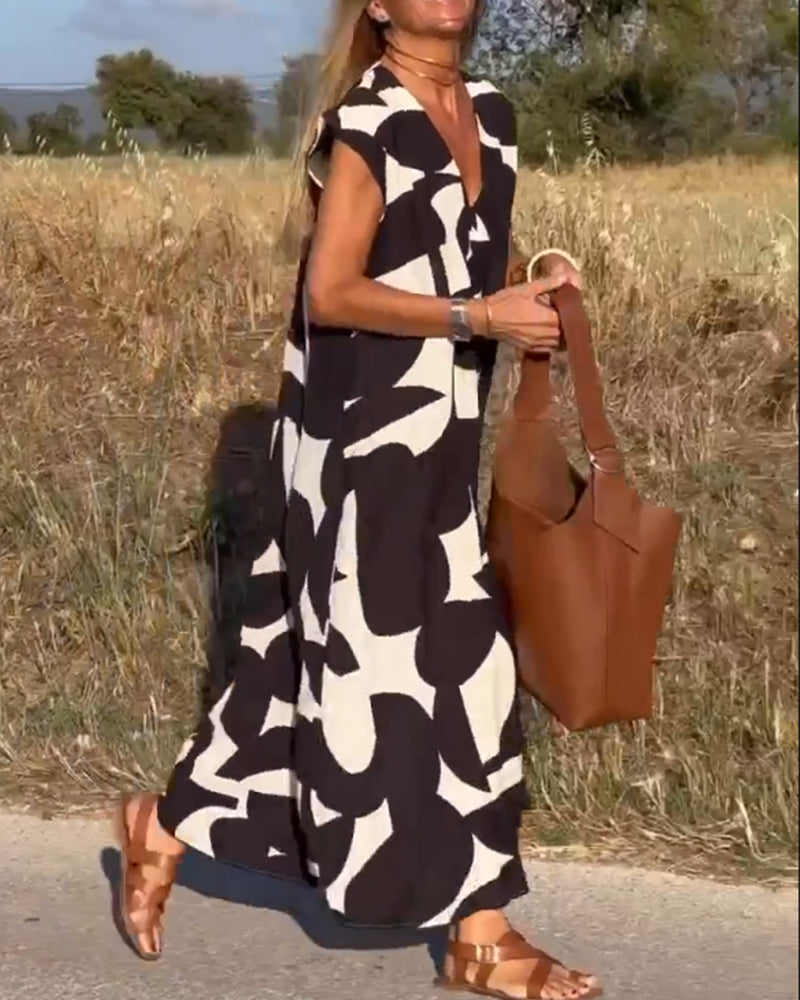 Robe longue femme imprimée été - Camille
