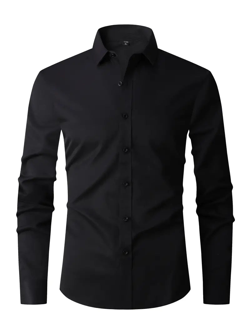 Diego - Chemise Manches Longues Slim Fit Chic ĂlĂ©gante Homme