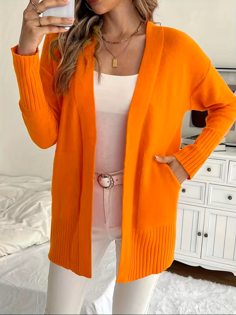 Caroline - Cardigan Élégant Oversize Long Ouvert