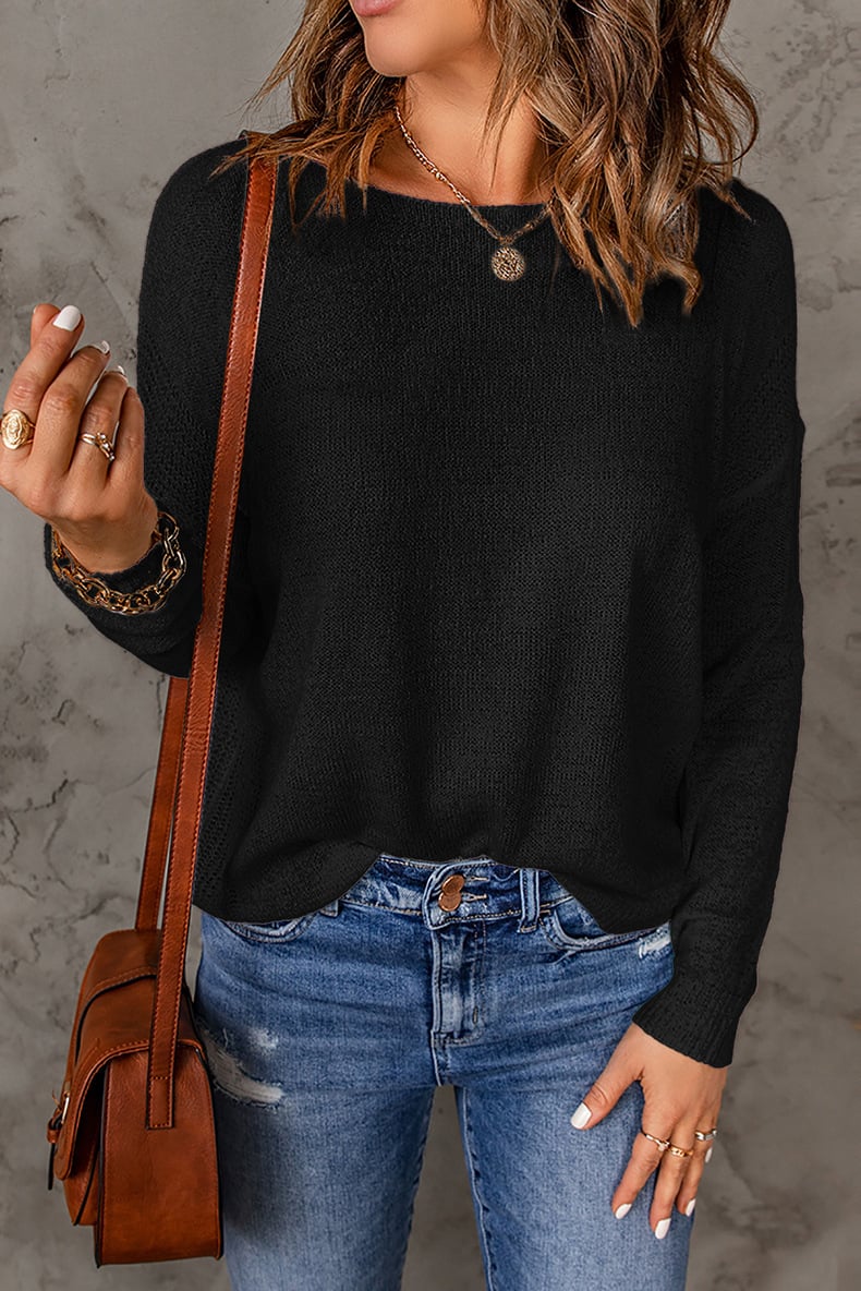 London - Pull-over décontracté à col rond pour femme