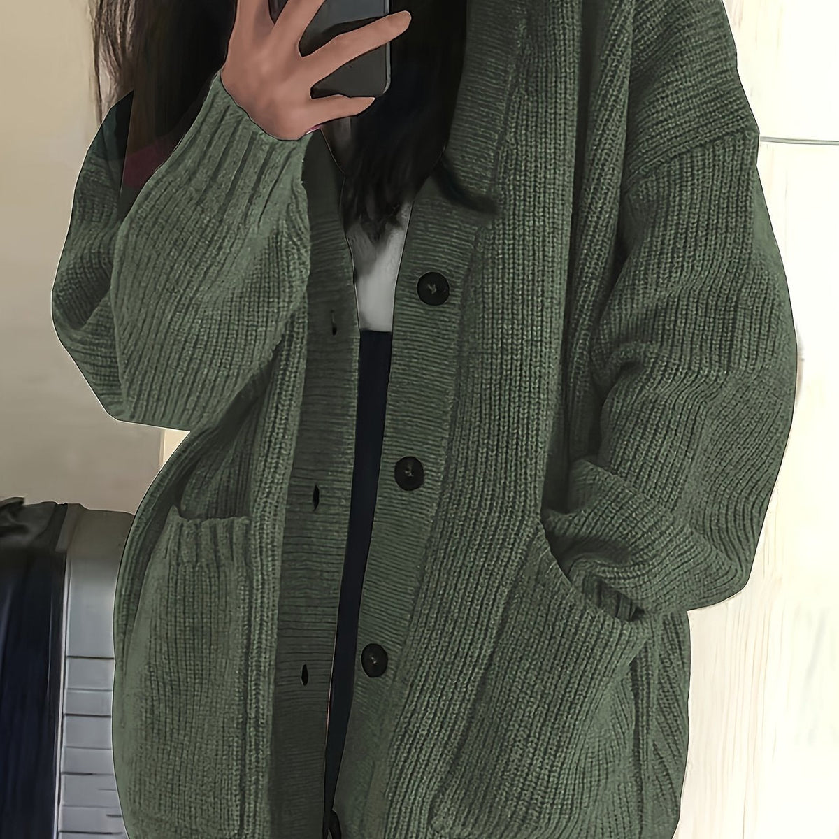 Charlotte - Cardigan Élégant Oversize Boutonné