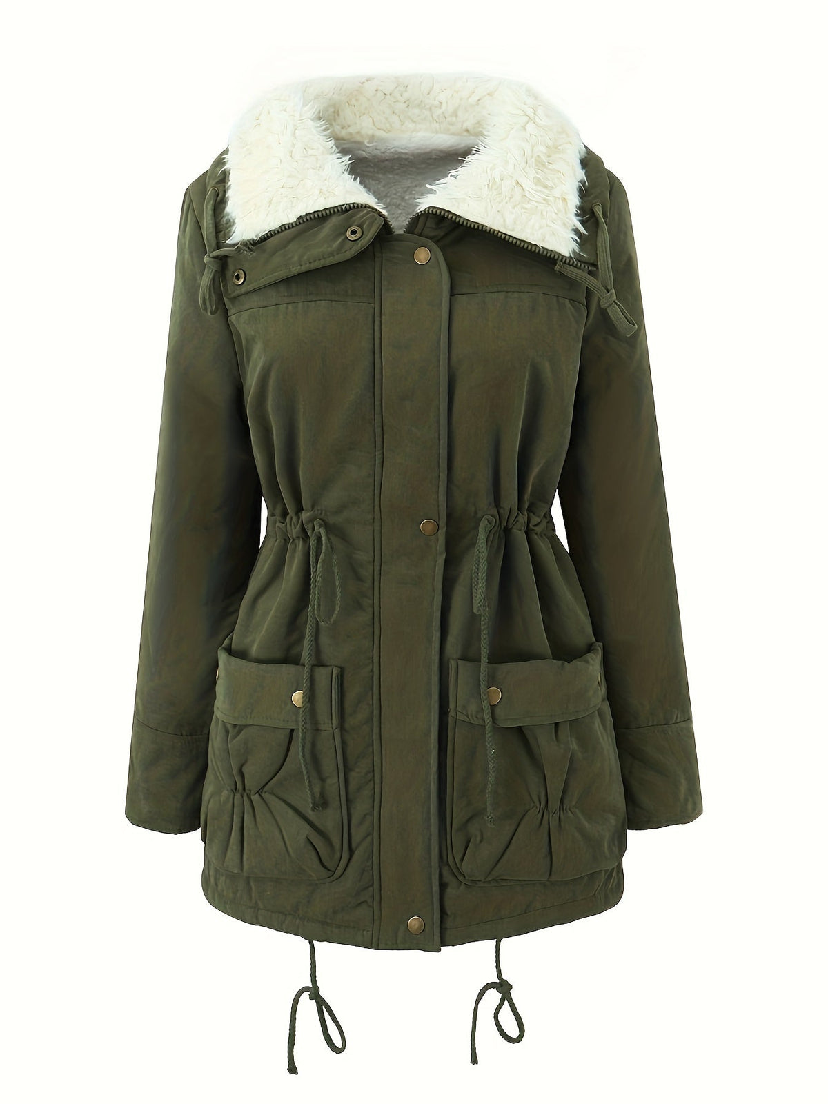 Sylvie - Parka Féminine Courte Col Fourré
