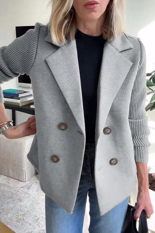 Catherine | Veste Chic Maille Patchwork