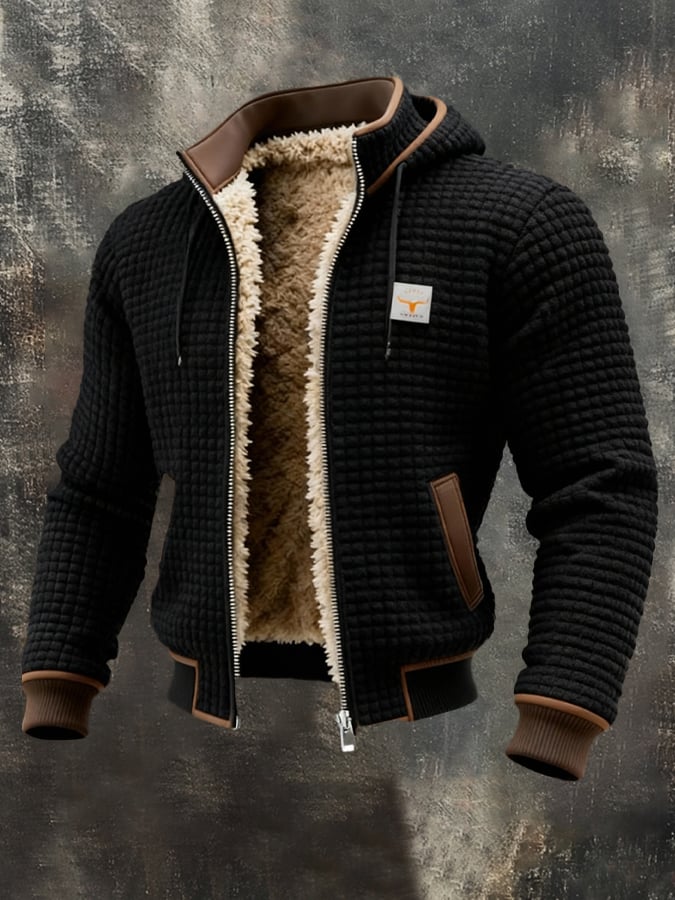 Olivier - Veste Chic Gaufrée Doublée Sherpa