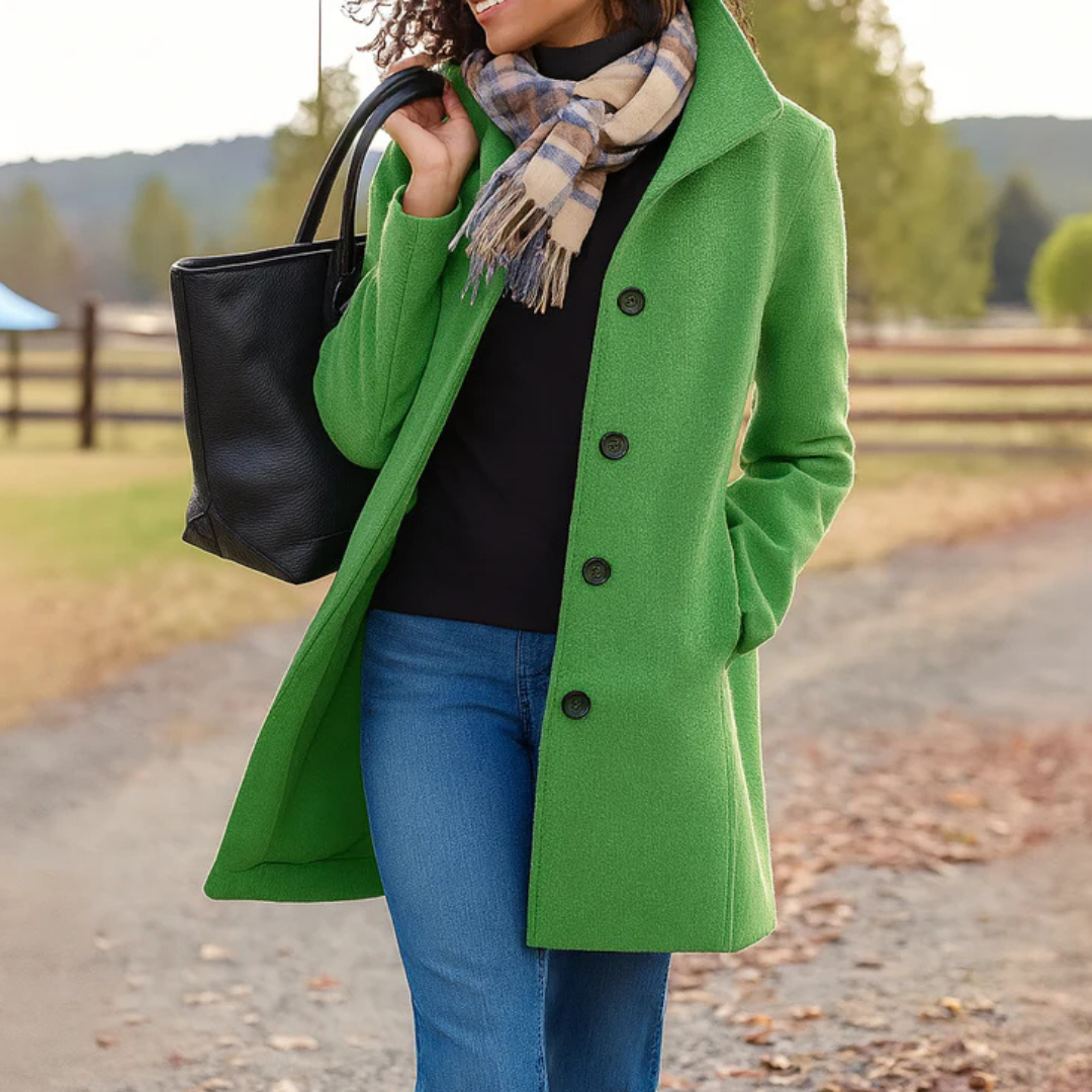 Chantal | Manteau Élégant Mi-Long Chaud