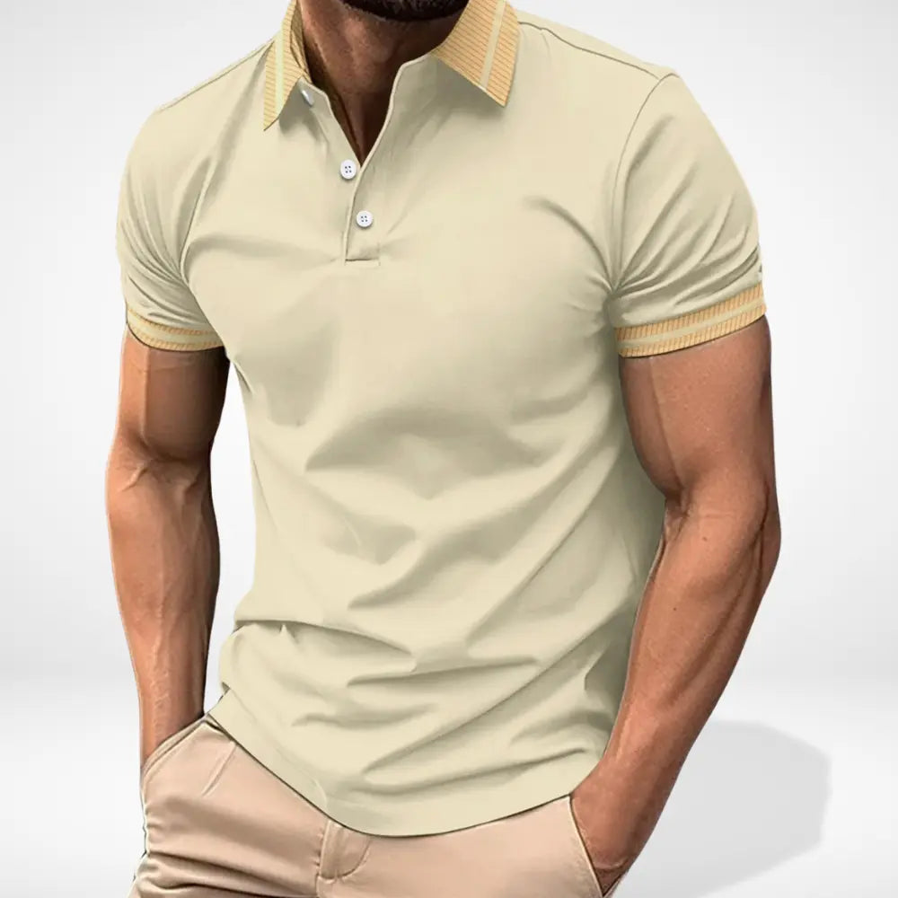 Enzo - Polo Manches Courtes Col Contrasté Homme