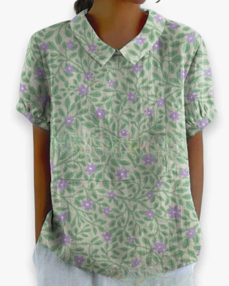 Mesdames Blouse de chemise à pression florale ludique | Librement-4
