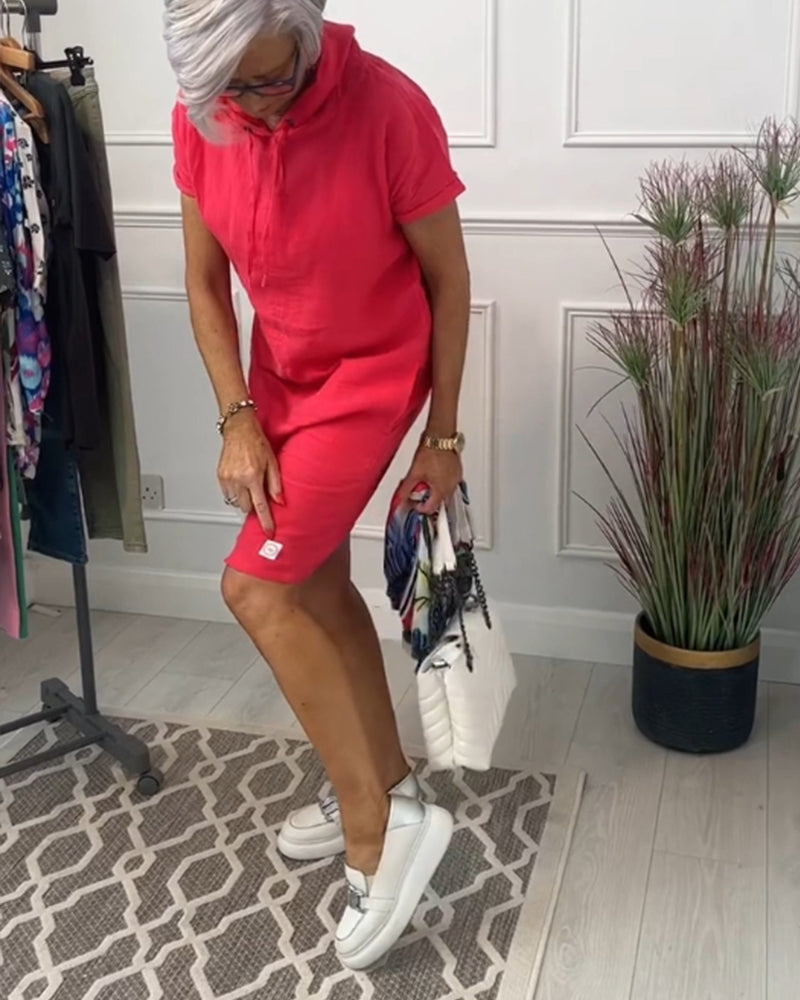 Robe Courte Femme Sweat à Capuche - Sophie