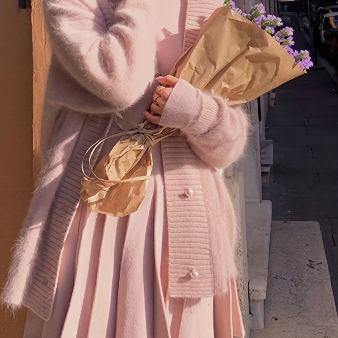 Florence - Cardigan Élégant Col V Boutonné
