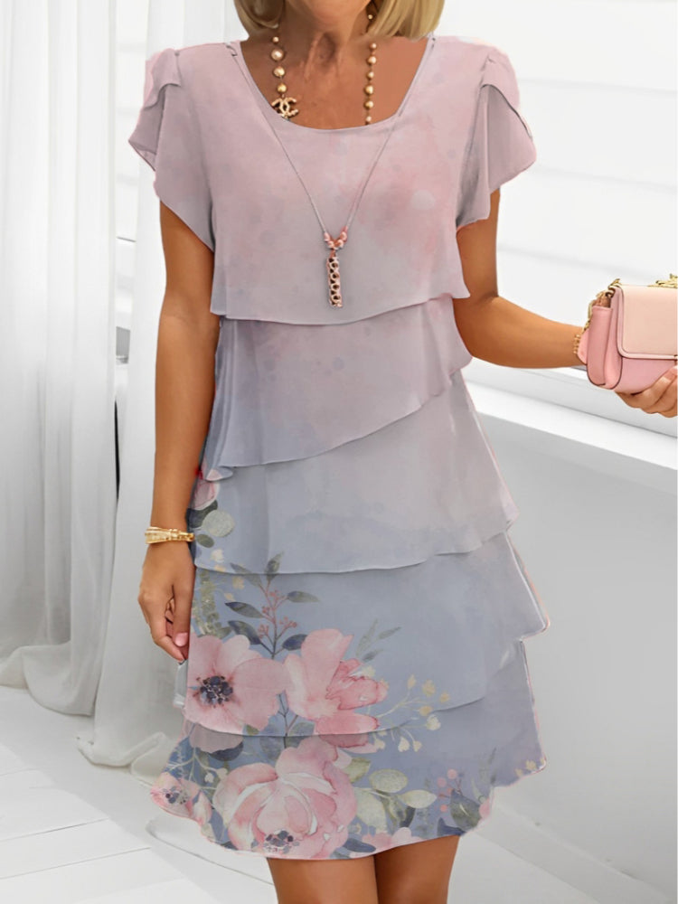 Robe Femme Fleurie à Volants - Delphine