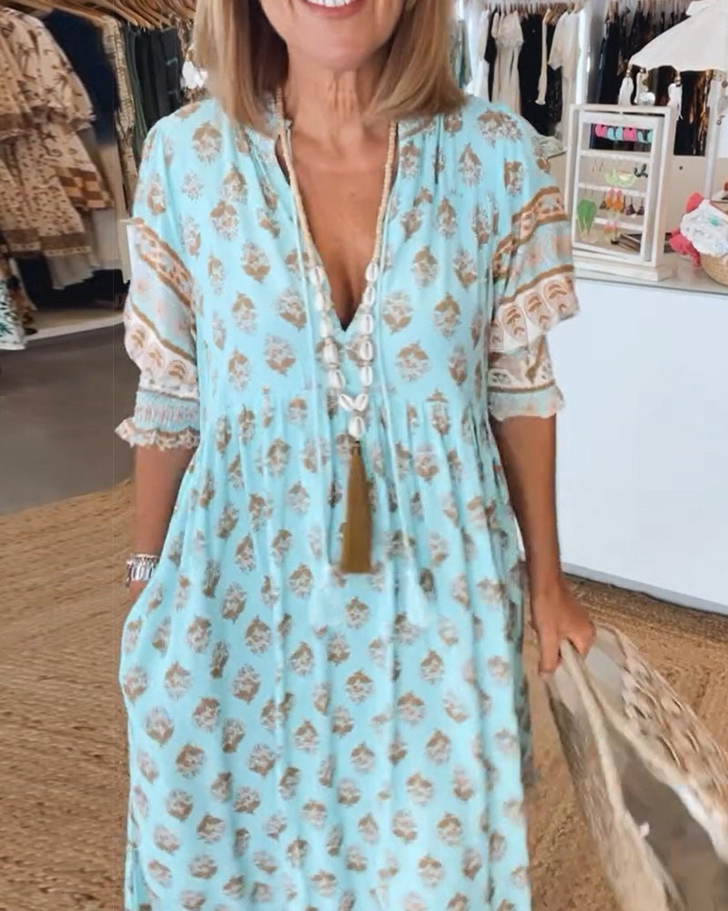 Robe Femme Bohème Imprimée - Sophie