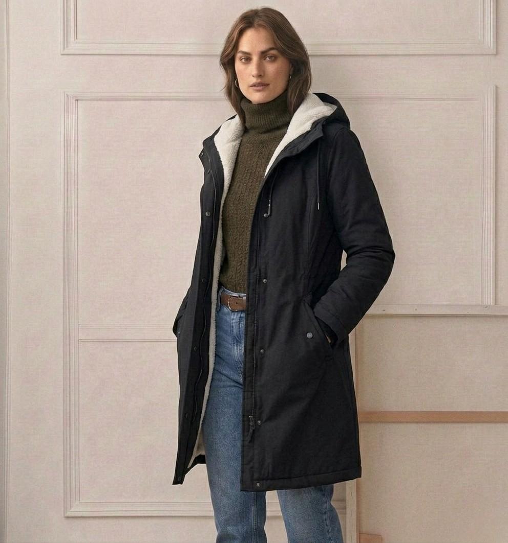 Claire | Parka Élégante Longue Doublée Polaire