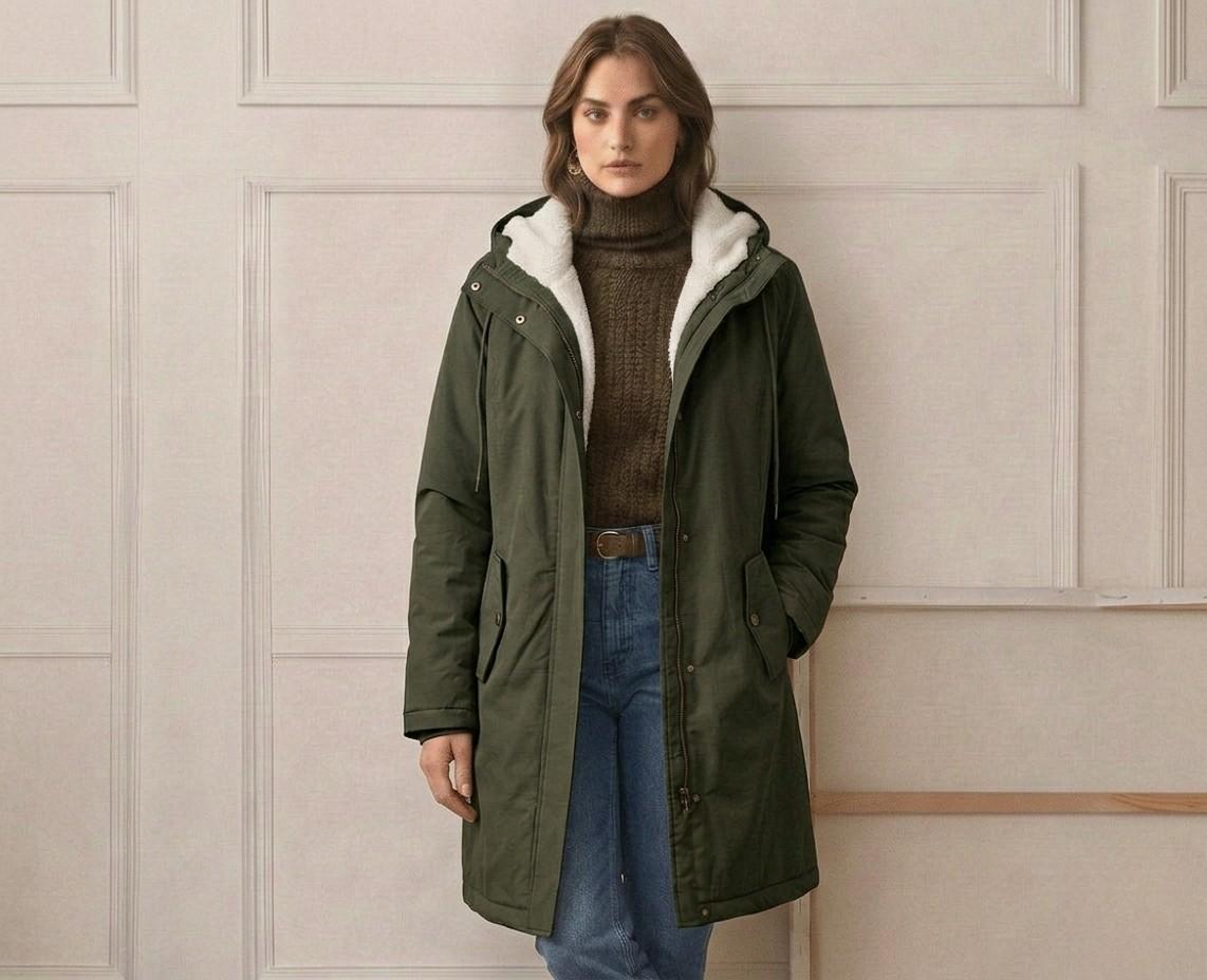 Claire | Parka Élégante Longue Doublée Polaire