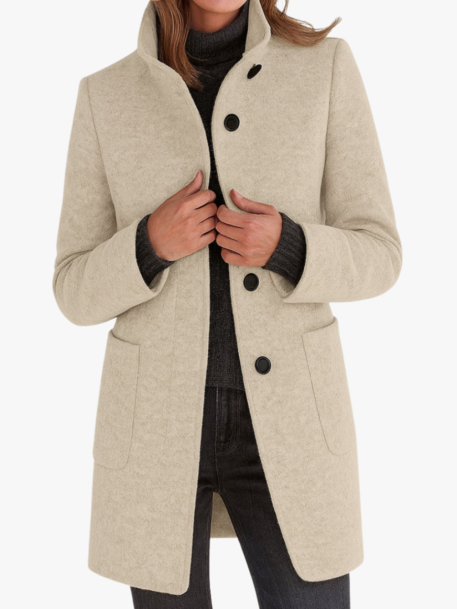 Sylvie | Manteau ĂlĂ©gant Col Montant Classique