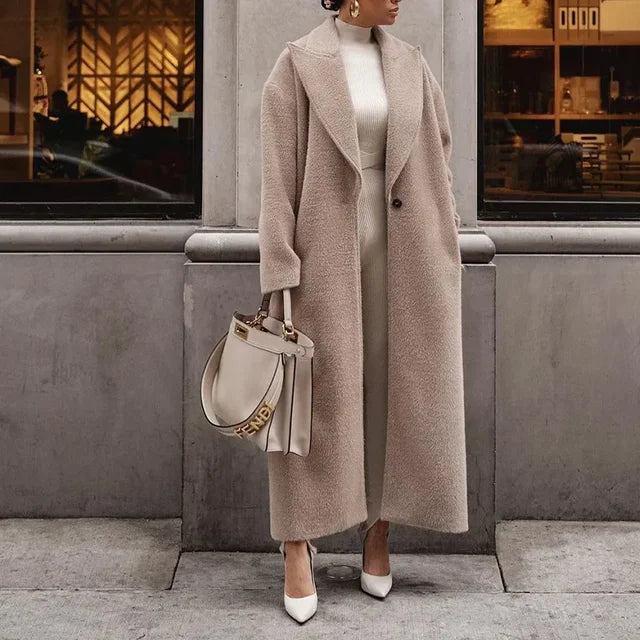 Élodie | Manteau Élégant Ample Laine