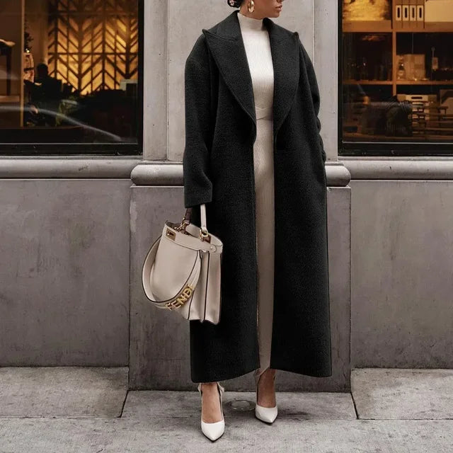 Élodie | Manteau Élégant Ample Laine