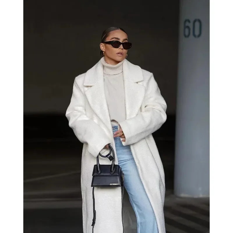 Élodie | Manteau Élégant Ample Laine