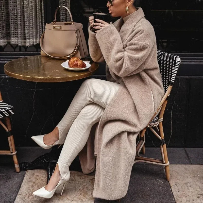 Élodie | Manteau Élégant Ample Laine
