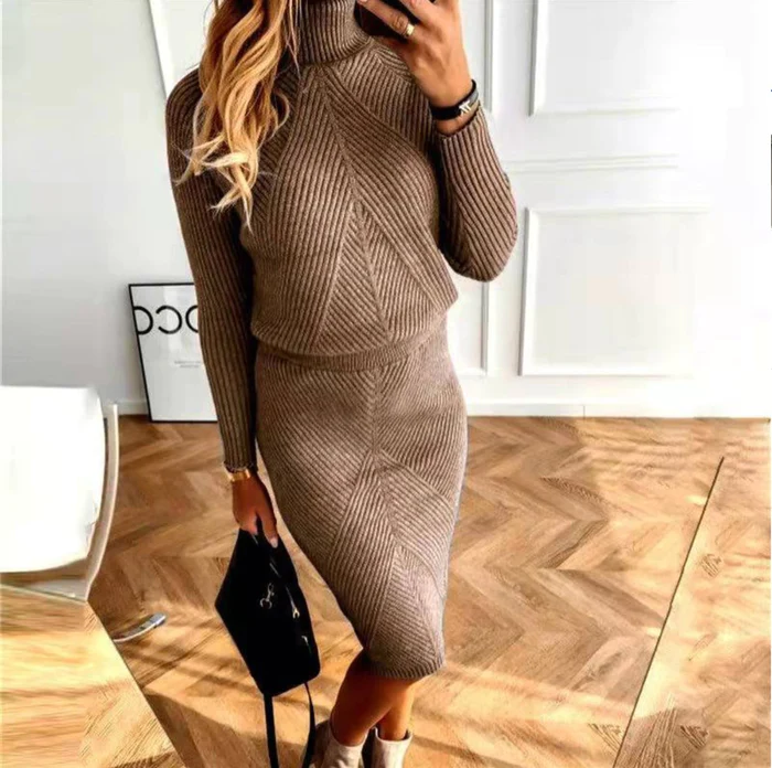 Amaris - Robe Pull Tricotée avec Confort Douillet Femme