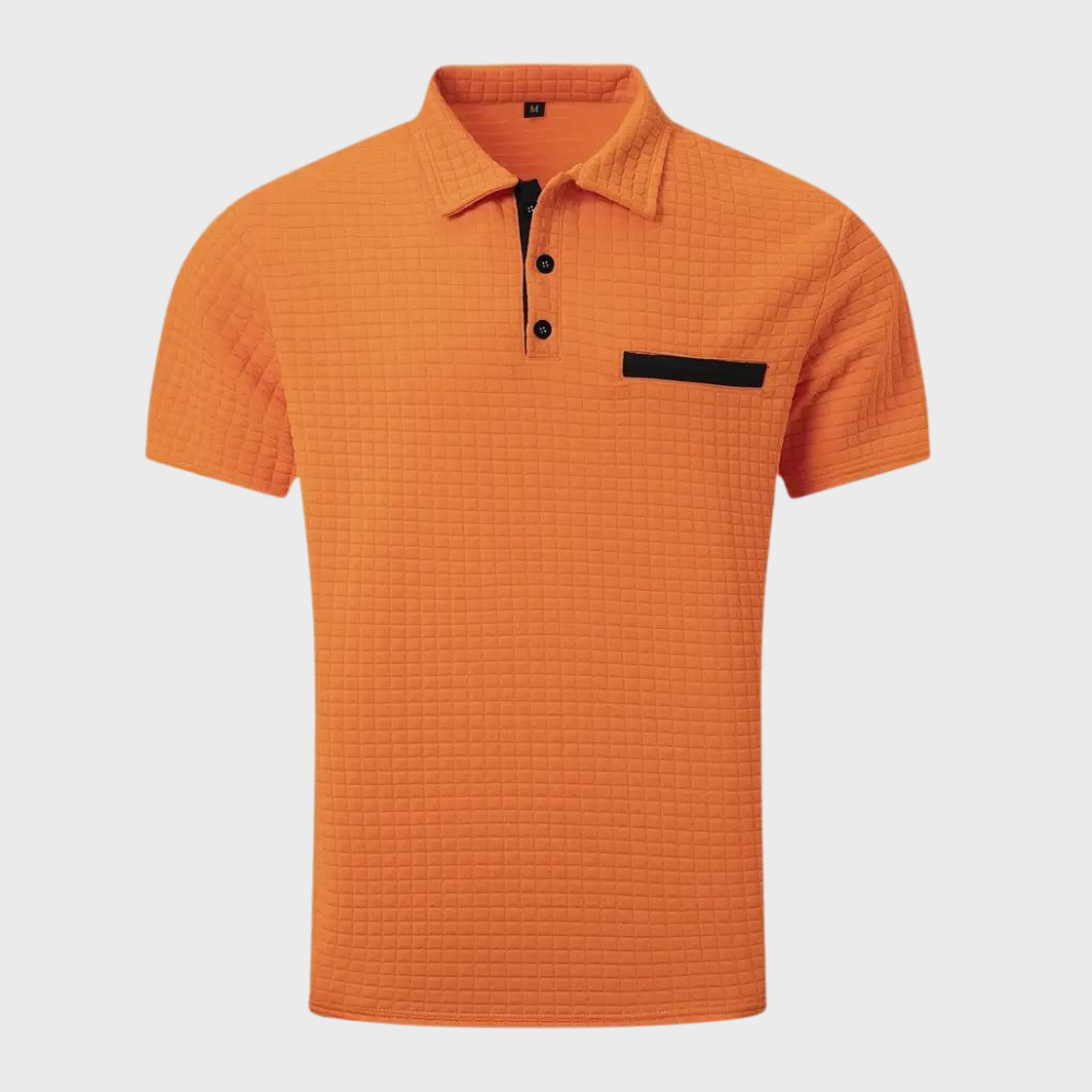 Jeroen - Polo Orange - ĂlĂ©gant - Hommes-2