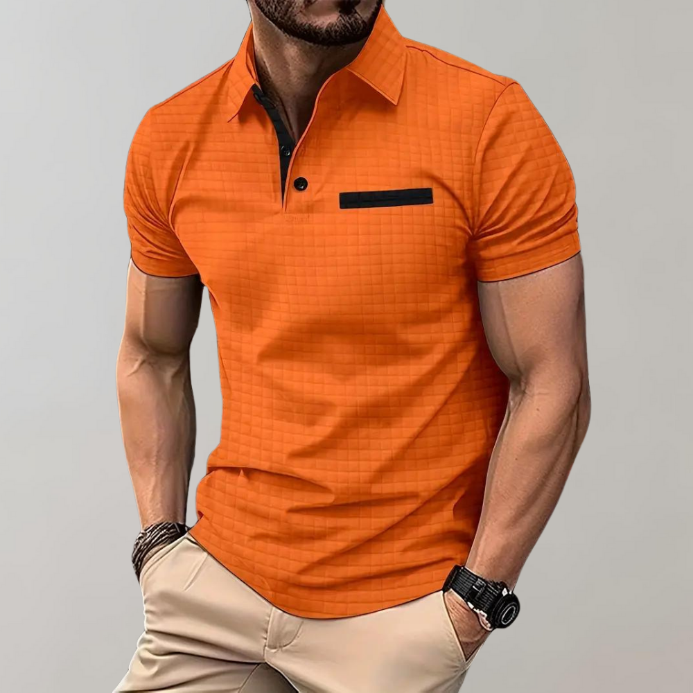 Jeroen - Polo orange - ĂlĂ©gant - Hommes-1