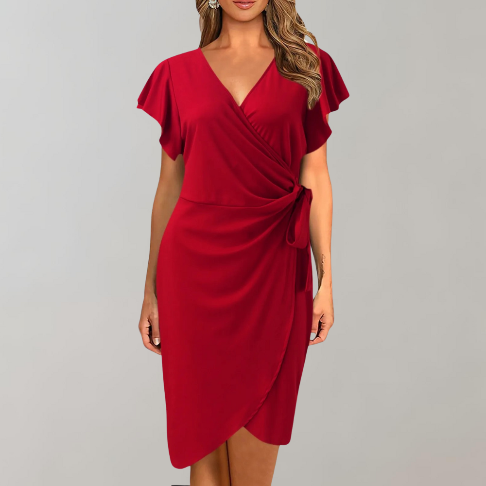 Robe Midi Femme Cache-Cœur - Céline