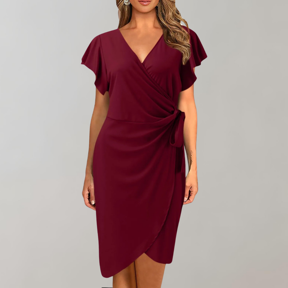 Robe Midi Femme Cache-Cœur - Céline