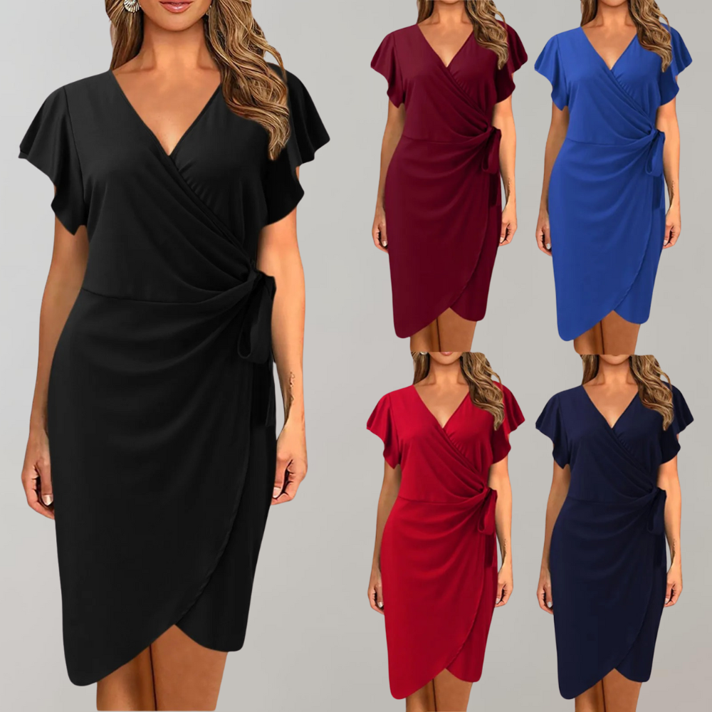Robe Midi Femme Cache-Cœur - Céline