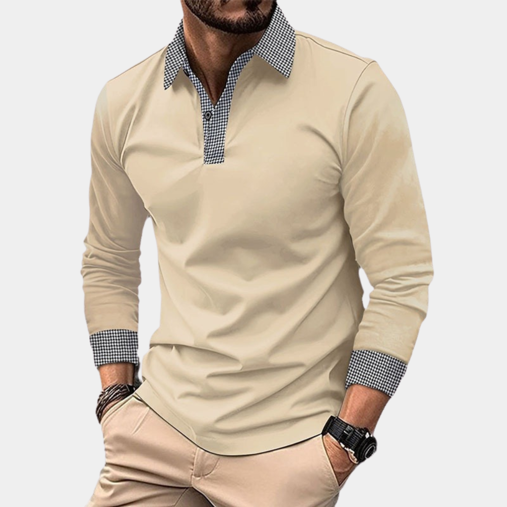 Clément - Polo à manches longues - Décontracté - Hommes-1