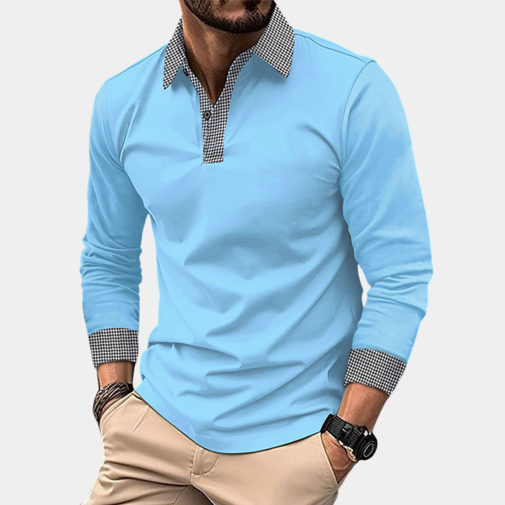 Image variante pour Clément - Polo à manches longues - Décontracté - Hommes-13