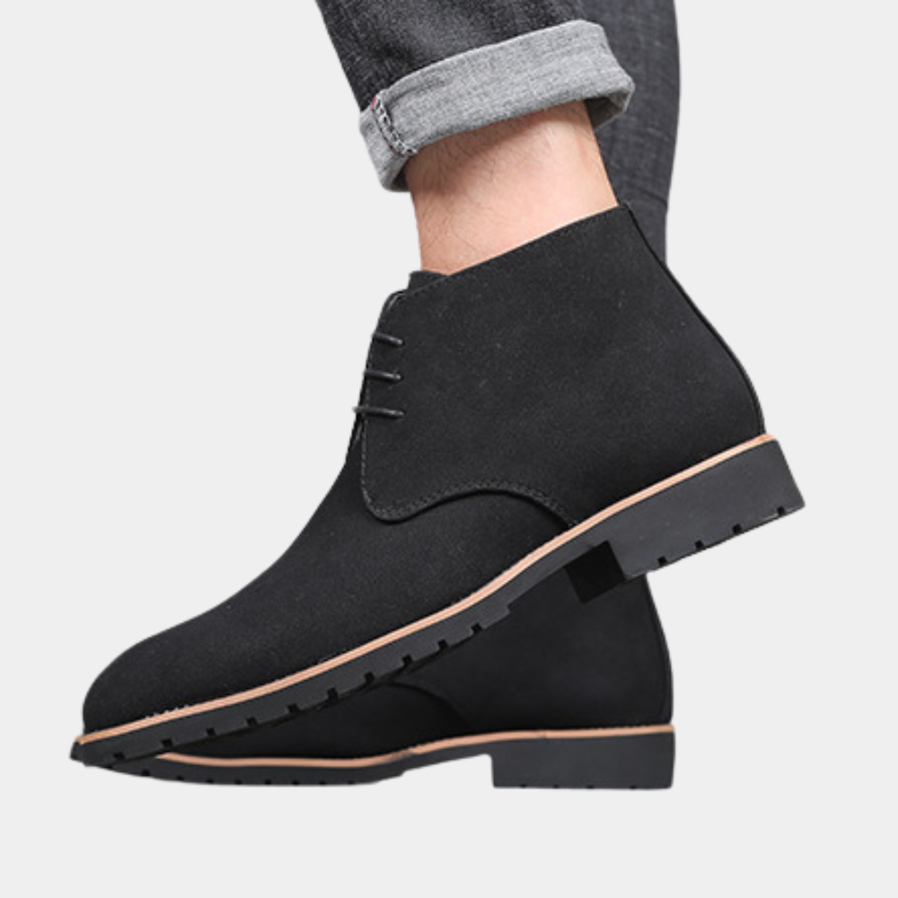 Chaussures pour hommes - Cuir de vachette luxe - Ajustement confortable - Noir-3