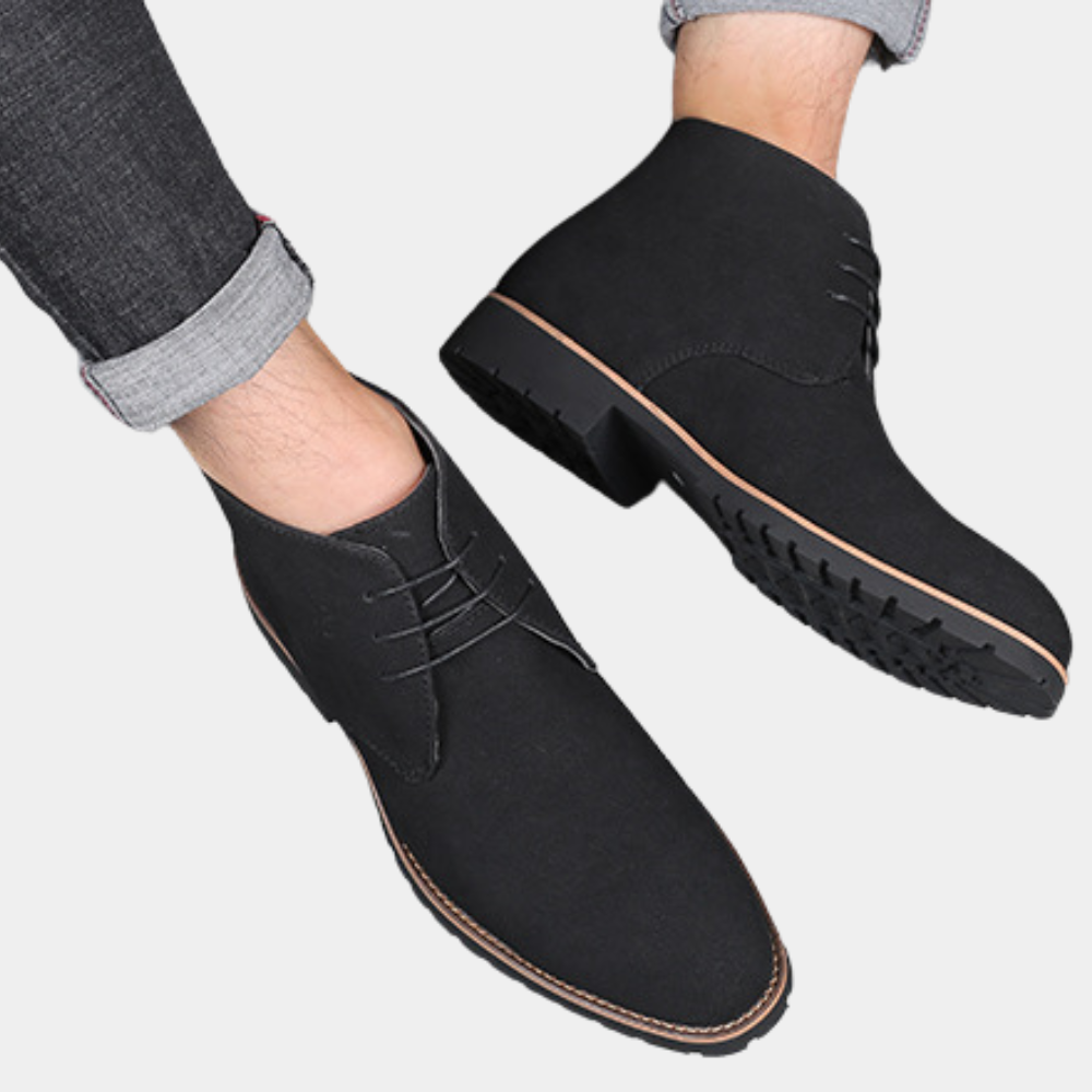 Chaussures pour hommes - Cuir de vachette luxe - Ajustement confortable - Noir-4