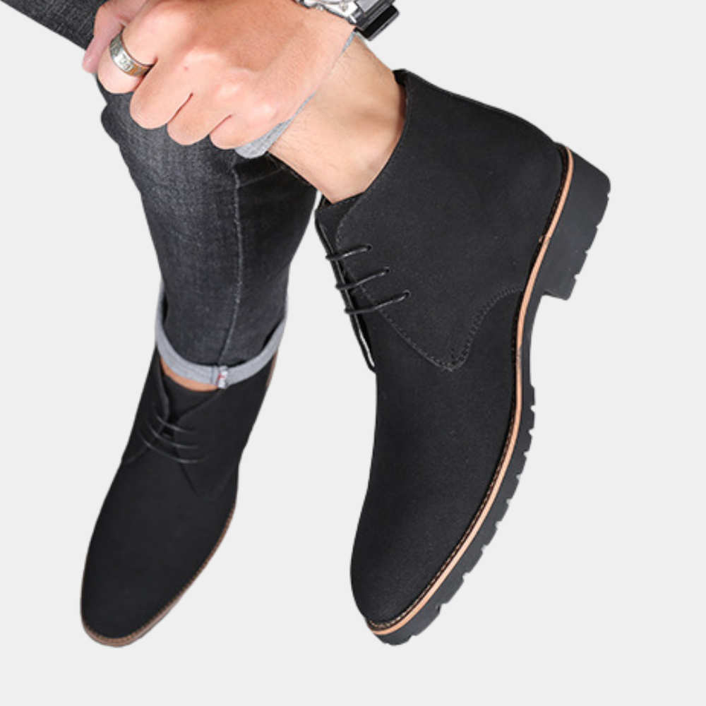 Chaussures pour hommes - Cuir de vachette luxueux - Ajustement confortable - Noir-5