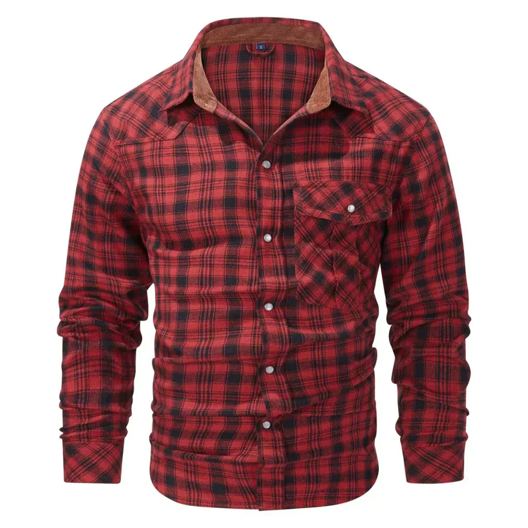 Image variante pour Janos - Chemise à carreaux rétro - Élégant - Hommes-11