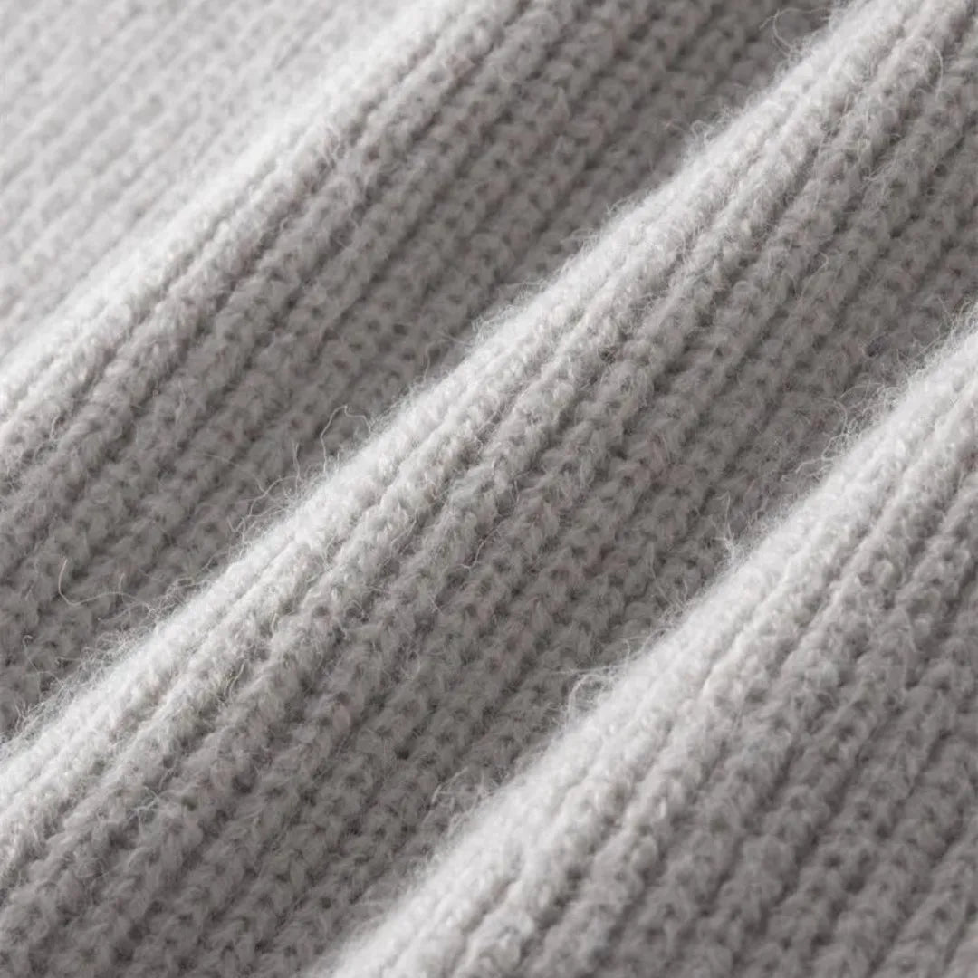Damien - Pull Élégant Côtelé Col Zippé