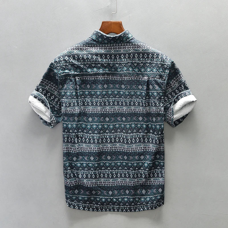 Jeroen - Chemise Vintage Imprimée - Confortable - Hommes-2