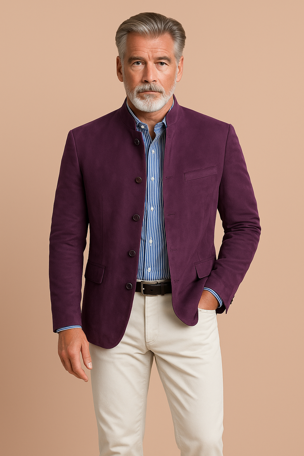 Michel - Blazer Élégant Ajusté Boutonné