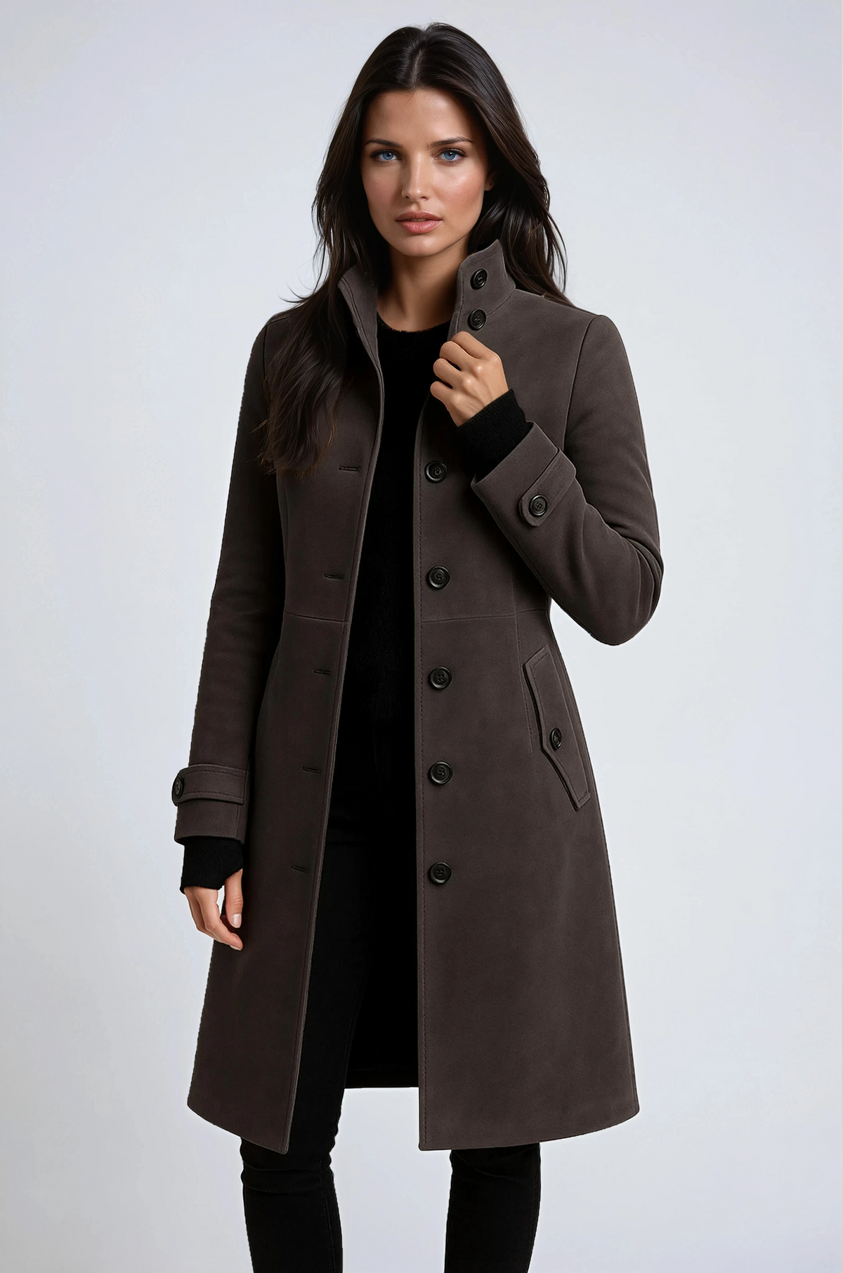 AurĂ©lie | Manteau ĂlĂ©gant Long CeinturĂ©