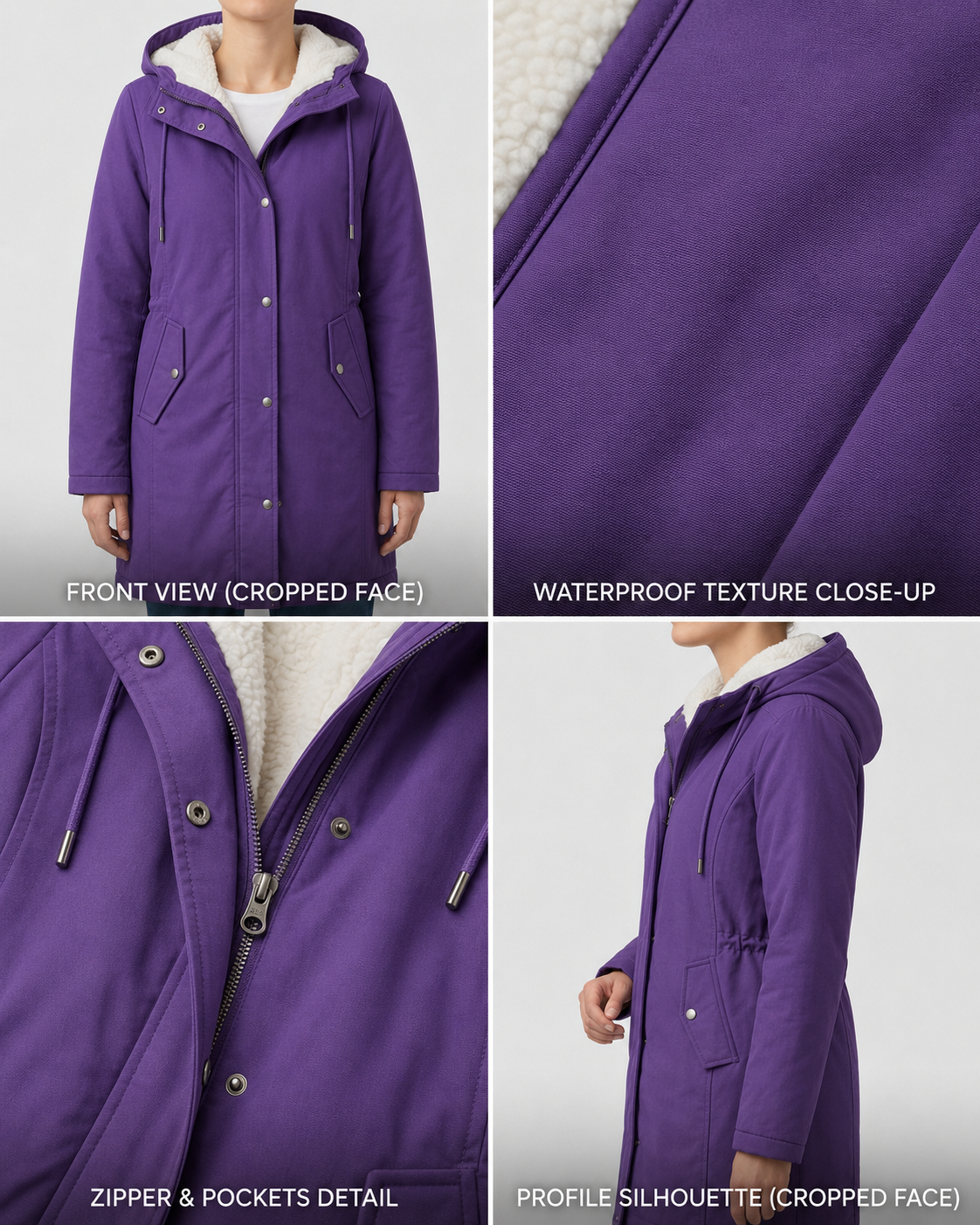 Claire | Parka Élégante Longue Doublée Polaire