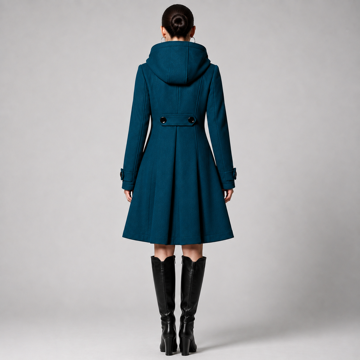Michèle | Manteau Élégant Croisé à Capuche