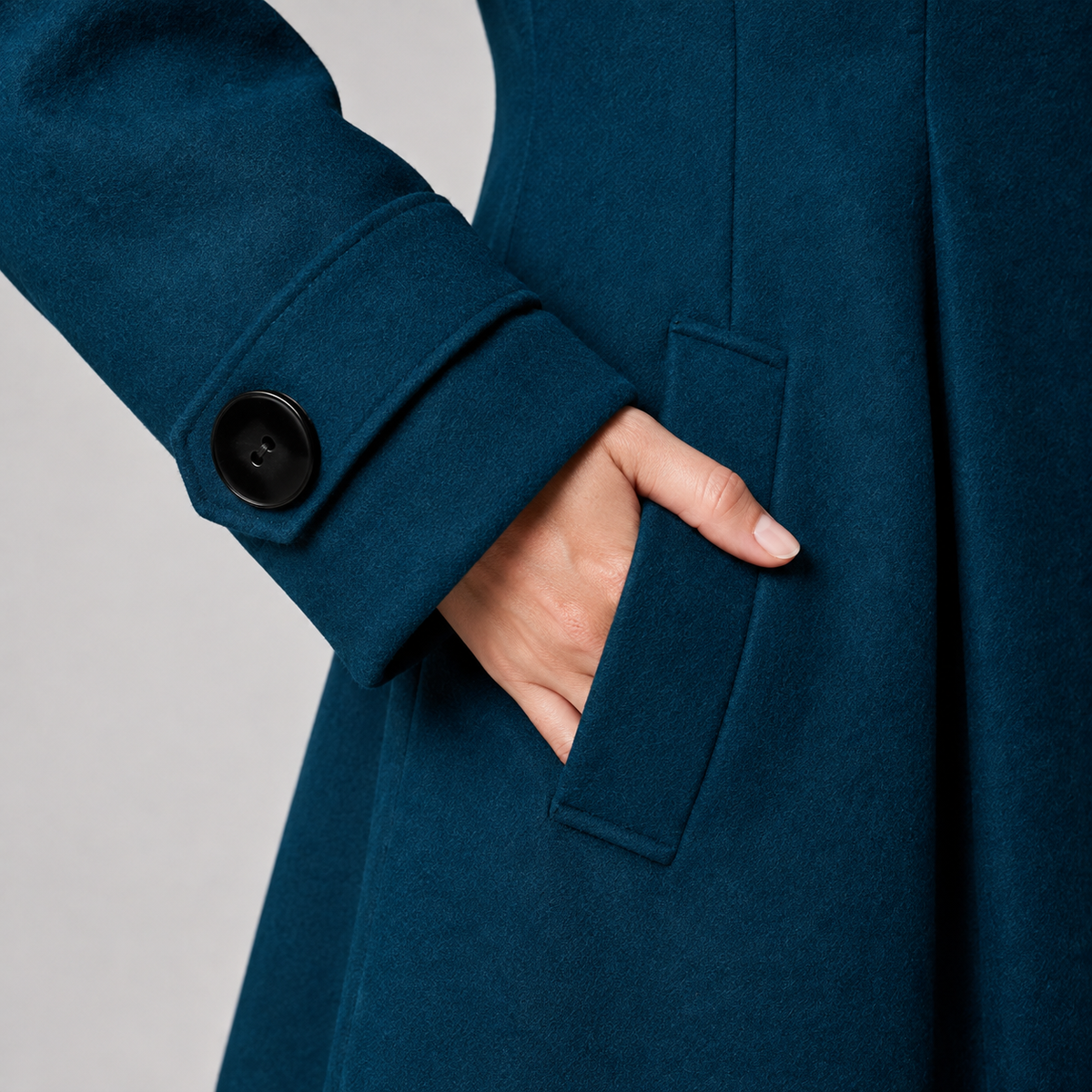 Michèle | Manteau Élégant Croisé à Capuche