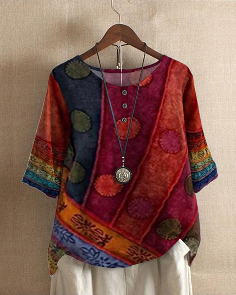 Odile - Bohème blouse d'automne
