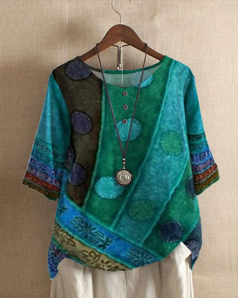 Odile - Bohème blouse d'automne