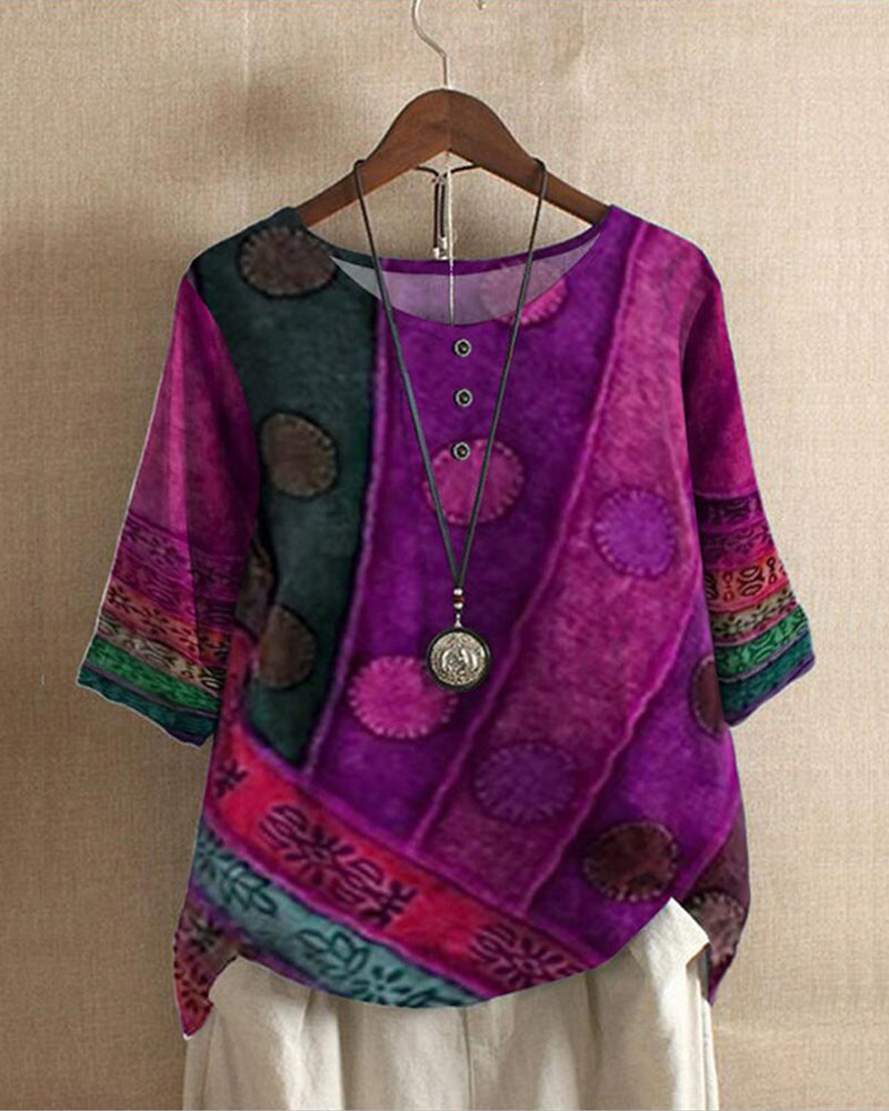 Odile - Bohème blouse d'automne