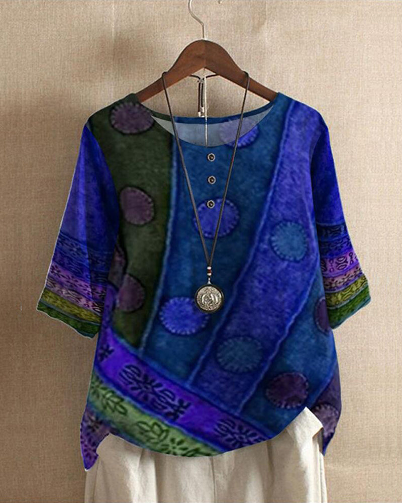Odile - Bohème blouse d'automne