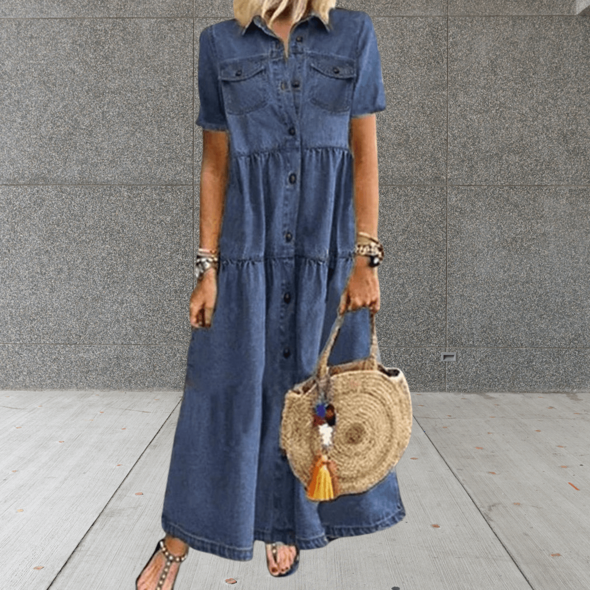 Sophie - Robe Maxi en Jean d'ĂtĂ©