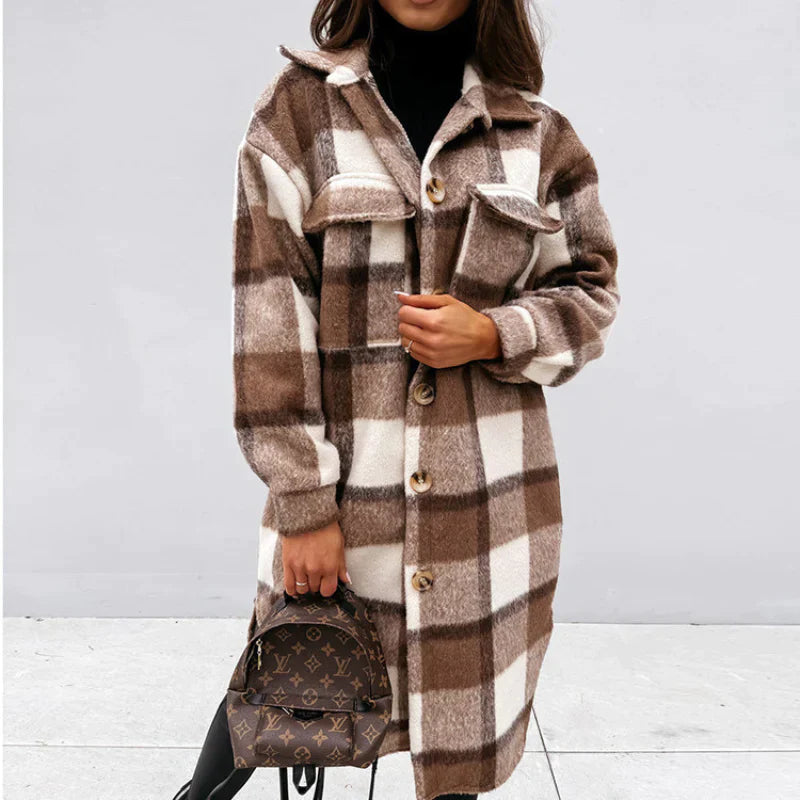 Odille - Manteau laine longue Femme
