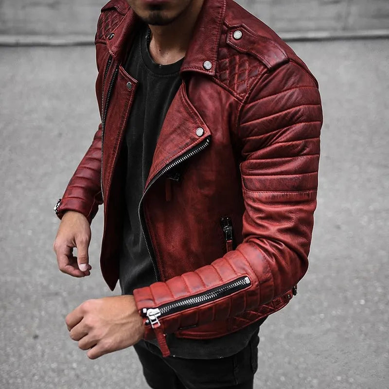 Alphonse - Veste En Cuir De Haute Pour Hommes