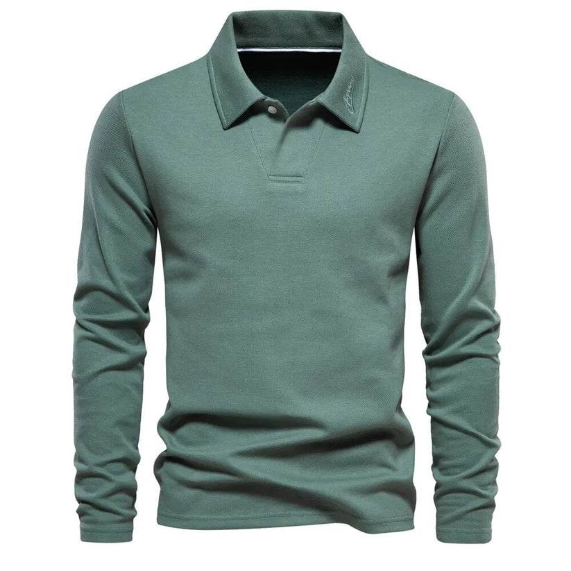 Image variante pour Karsten - Poloshirt à manches longues - Style intemporel - Hommes-16