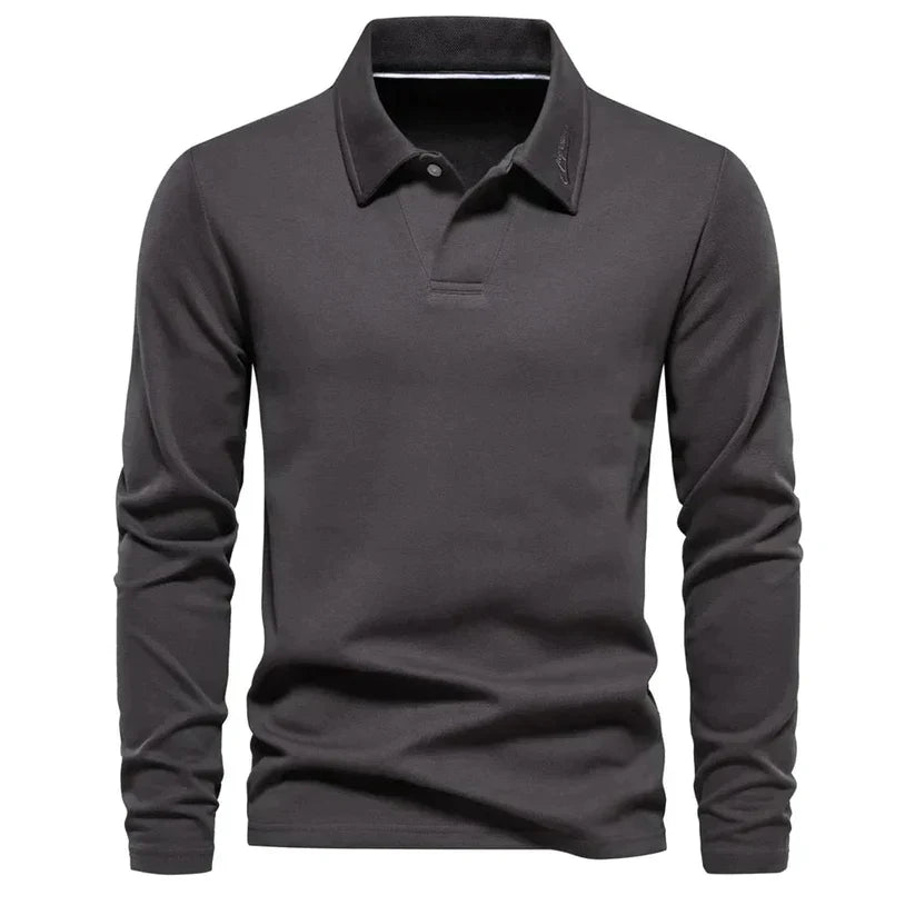 Image variante pour Karsten - Poloshirt à manches longues - Style intemporel - Hommes-11